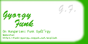 gyorgy funk business card